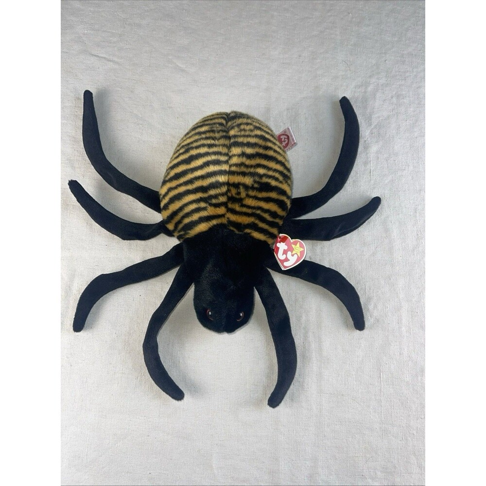 Ty Large Plush Beanie Buddy SPINNER the Spider 11.5" MWMTs Stuffed Animal Toy